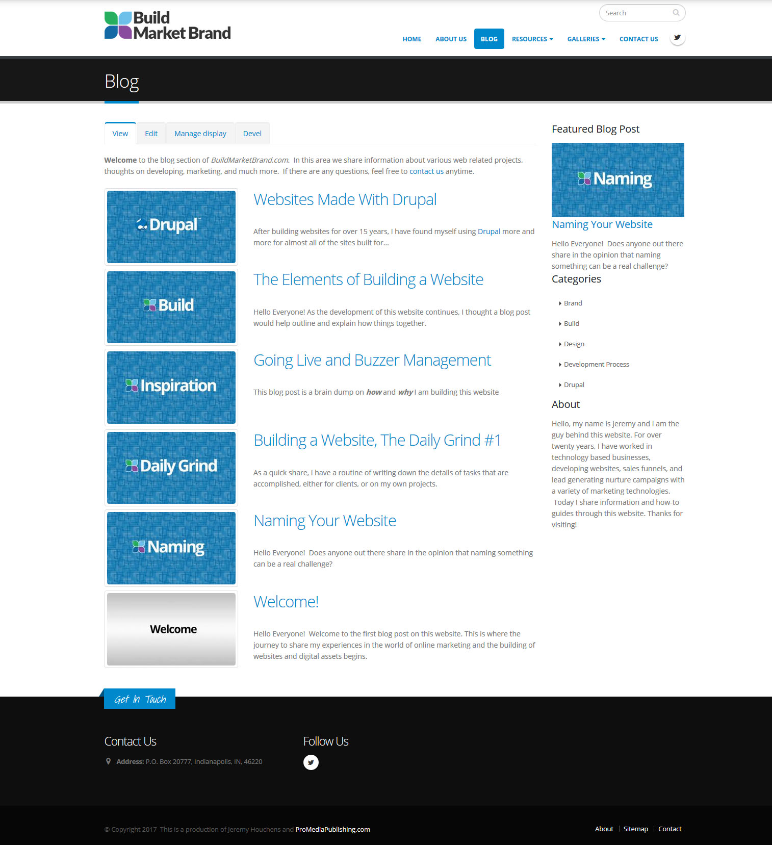 Building a Website - Blog