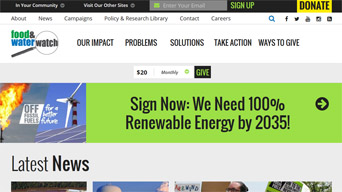 Food & Water Watch, Drupal Food & Water Watch, Drupal