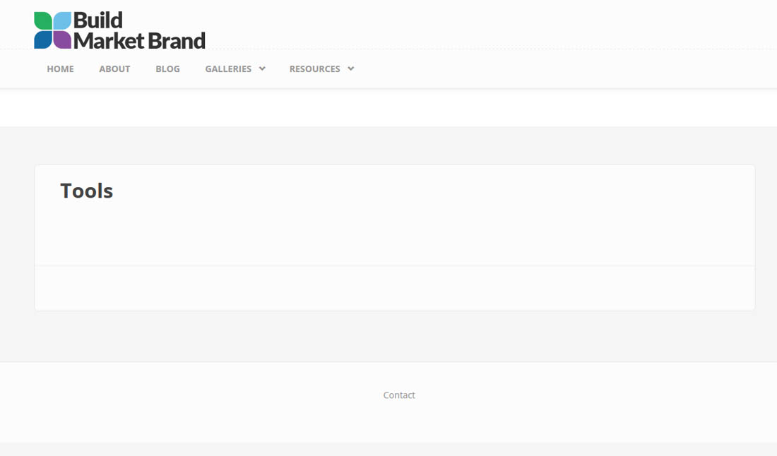 Building a Website - Resources, Tools Page
